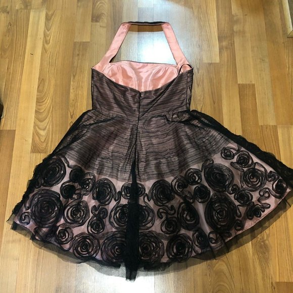 Jessica Simpson 1950's Halter Cocktail Prom Dress MINT CONDITION - Picture 2 of 11